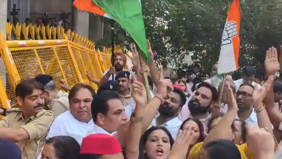 Congress march in Chandigarh today vote bachao desh bachao
