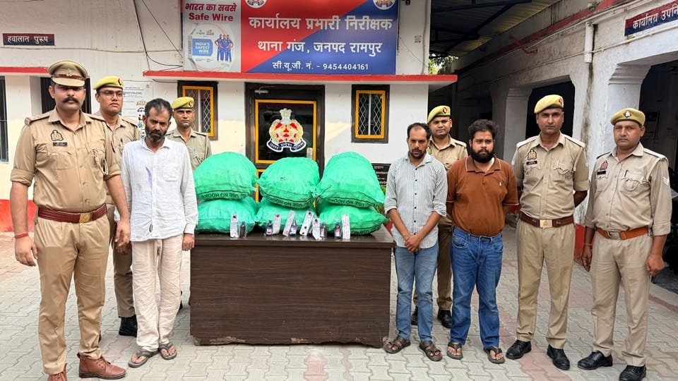 Consignment of codeine-based syrup seized in Rampur; three arrested.