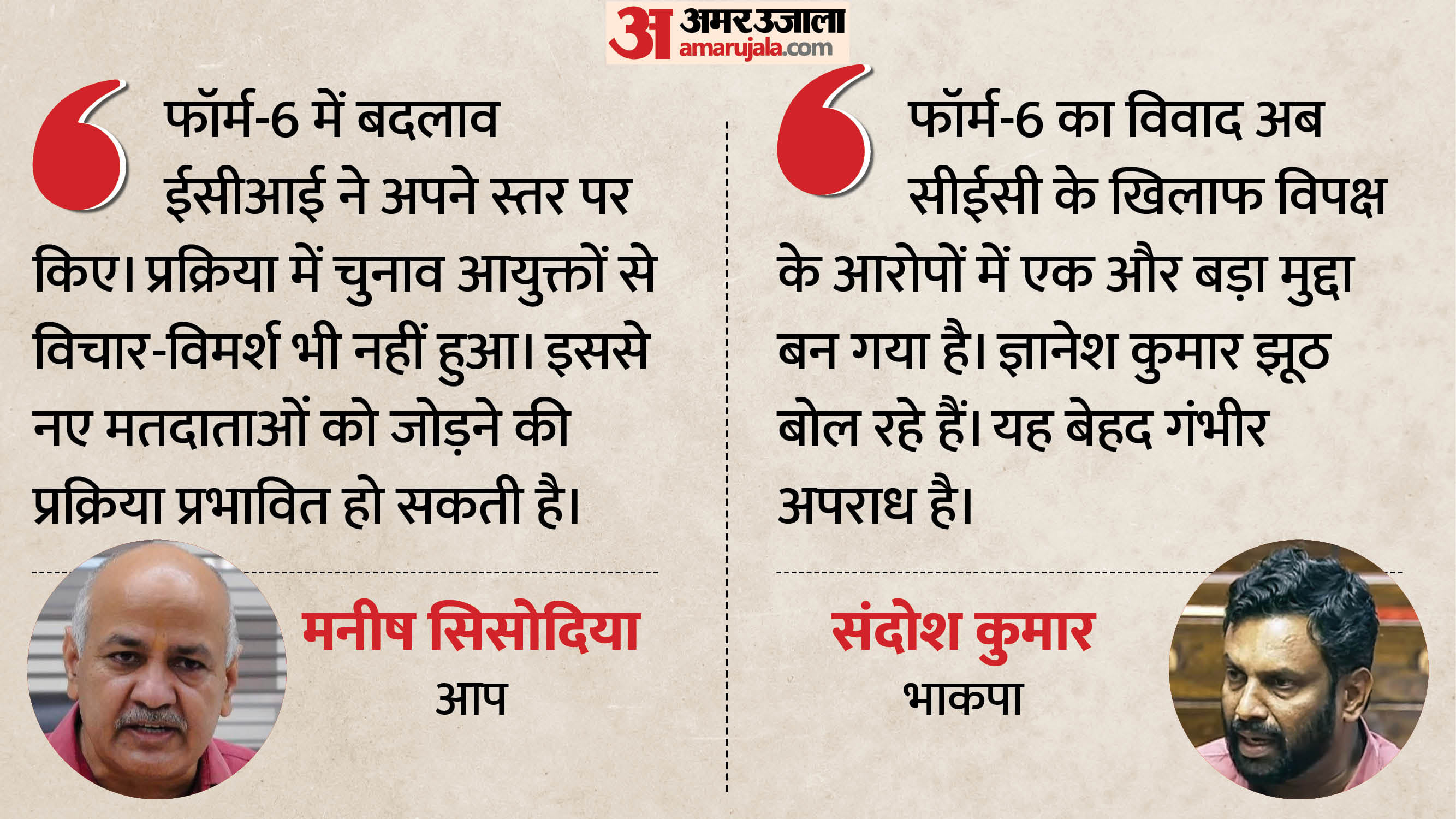 फॉर्म-6 पर नए विवाद पर विपक्ष।