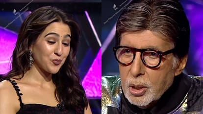 Sara Ali Khan ayushmann khurrana at amitabh bachchan show Kaun Banega Crorepati 18 for Udta Teer promotion