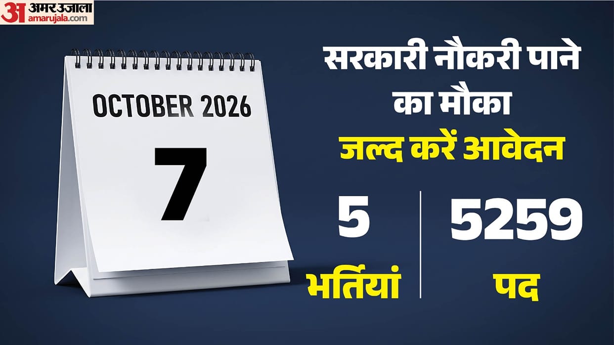7 October 2026 Govt Jobs Last Date: UKSSSC, SSC CHSL, UPSSSC JE, UPESSC, GIMS Jobs