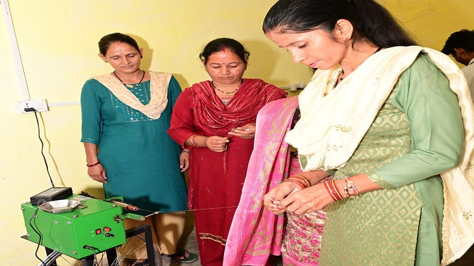 Income for women from silk production in haldwani