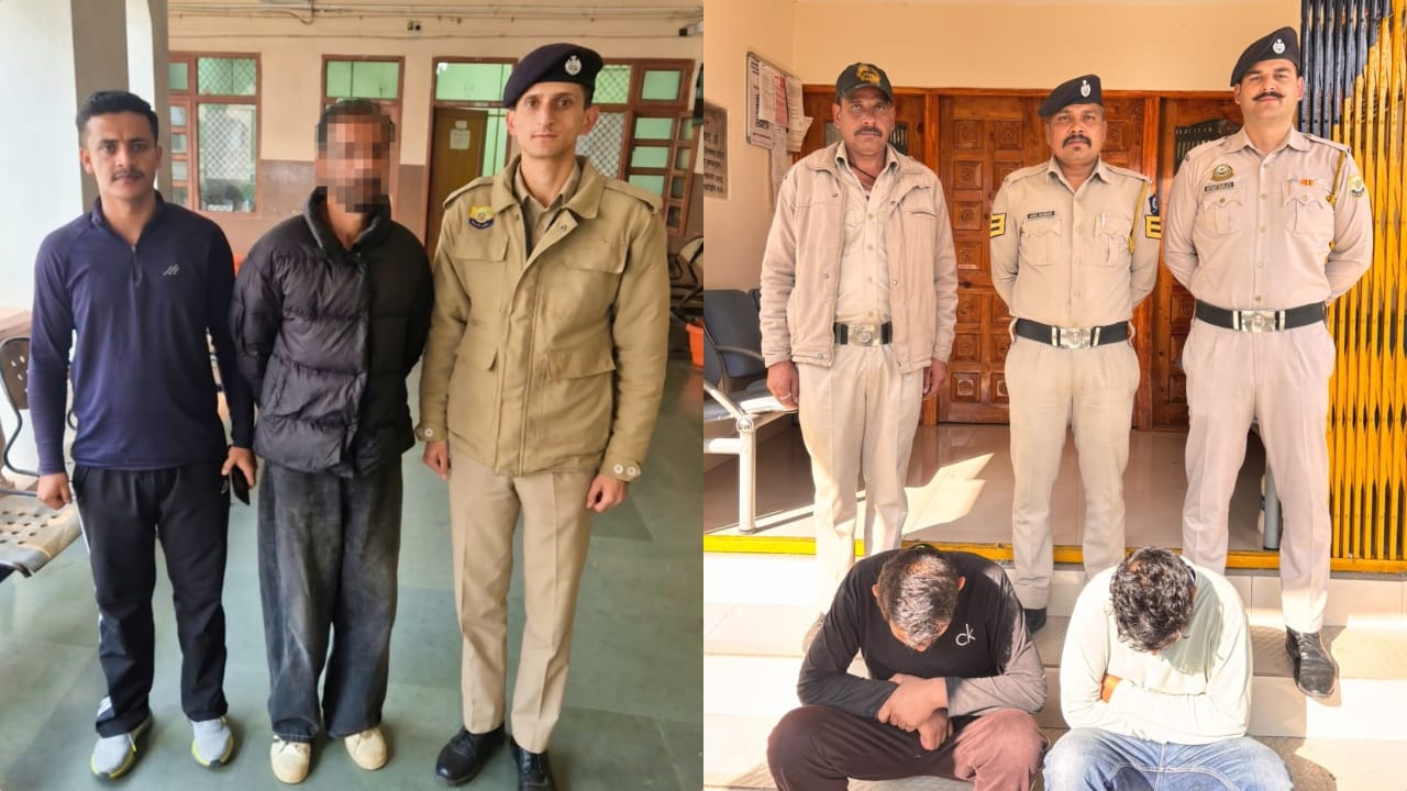 पुलिस की गिरफ्त में आरोपी।