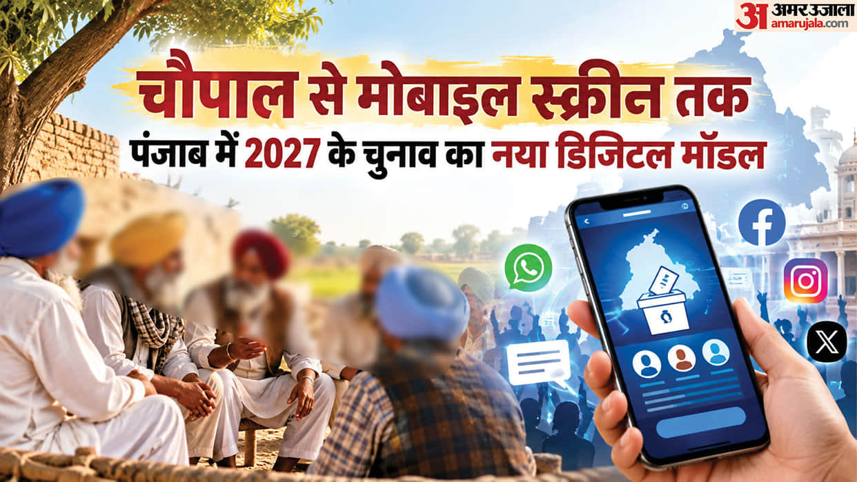 election atmosphere in Punjab already started building up mobile screens ahead of 2027 assembly election