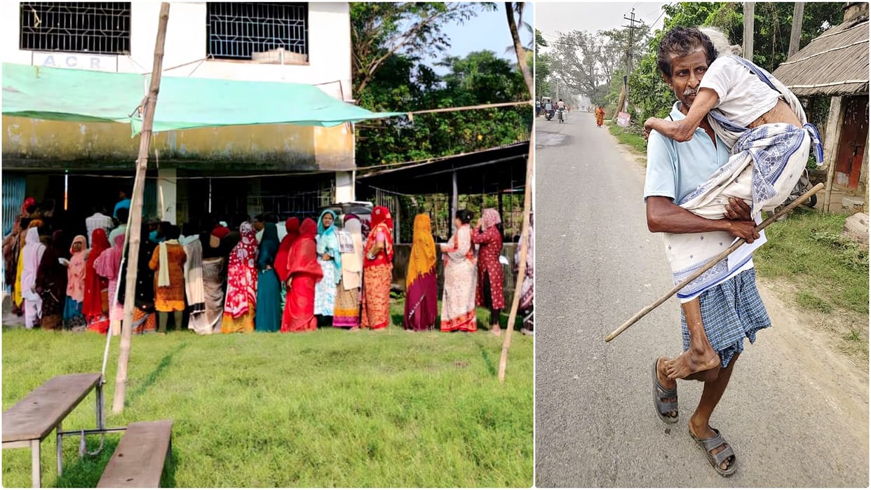 Rejinagar Assembly by-election: Queues at booths, political heat outside; exchange of political accusations.
