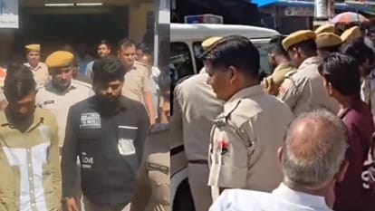 बूंदी में पंकज हत्याकांड के चार आरोपियों का पुलिस ने निकाला जुलूस