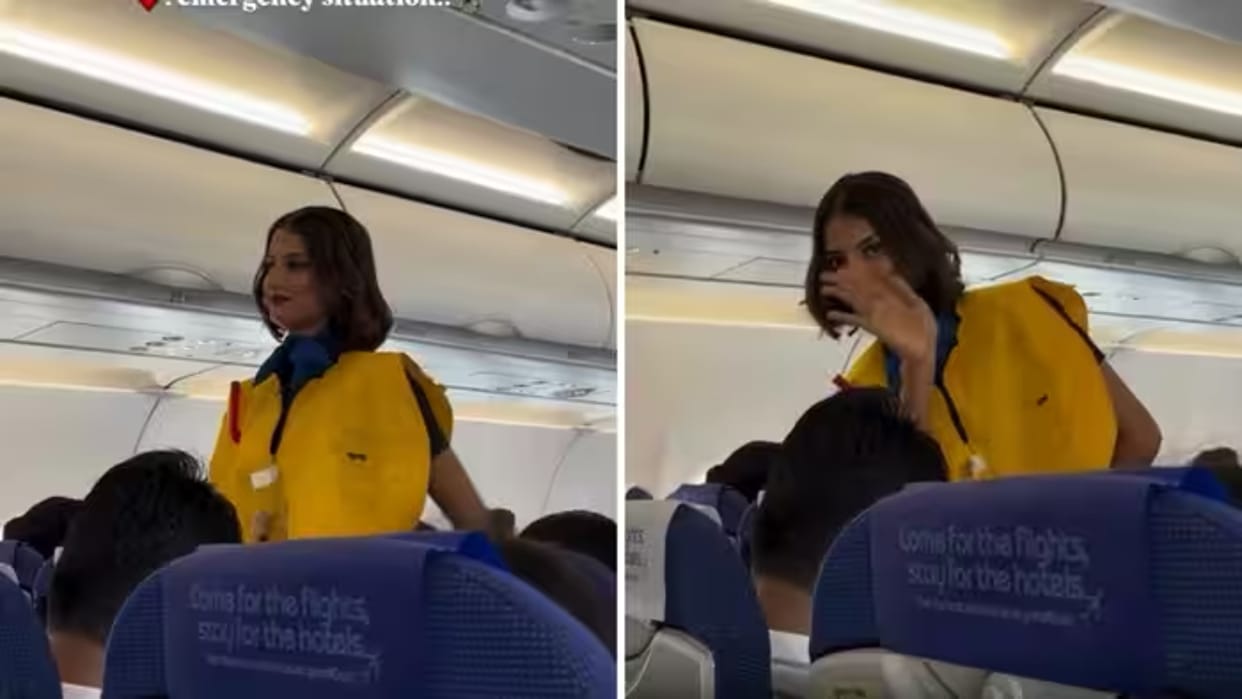 Air Hostess Viral Video Waves at the Camera While on Duty Internet Users Ask the Gesture Really Mean