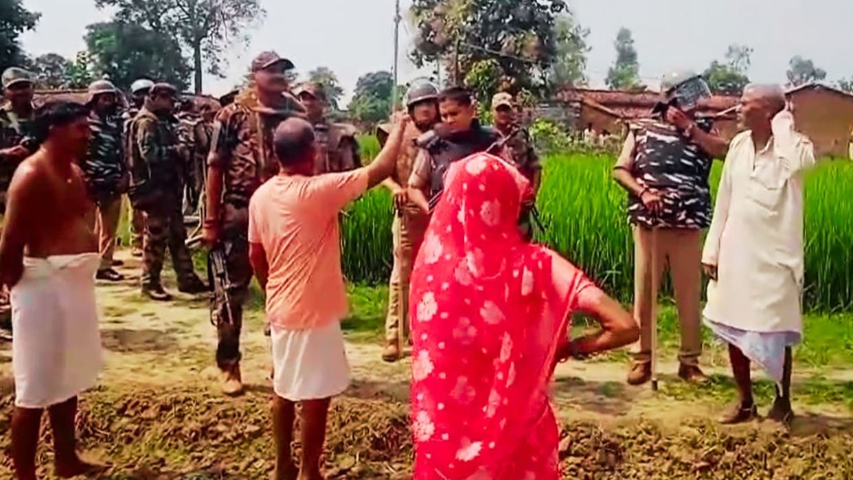 Police conducted combing operation searched for hideouts Naugarh forests interacted villagers