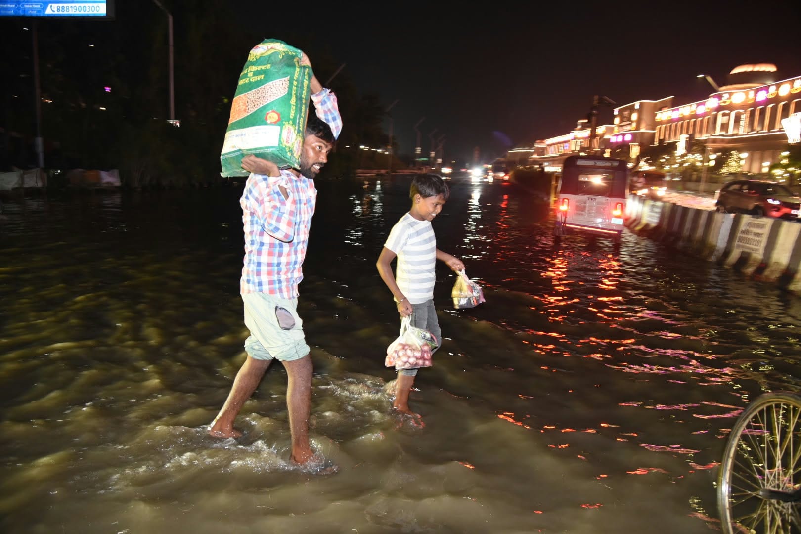 Lucknow: Photos show the Gomti River flooding, waterlogging in front of the stadium after the match