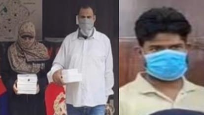 स्मैक के साथ गिरफ्तार तस्कर।