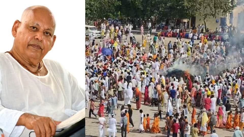 Last rites of Padma Shri Sant Ramesh Baba performed in Mathura