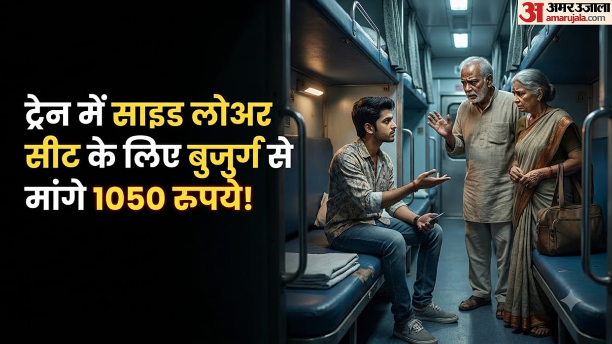 train seat dispute passenger demands money from elderly couple side lower berth viral