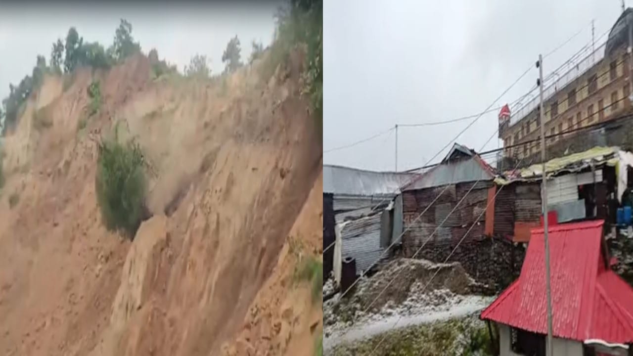 नाहन में भूस्खलन, चूड़धार में हल्की बर्फबारी।