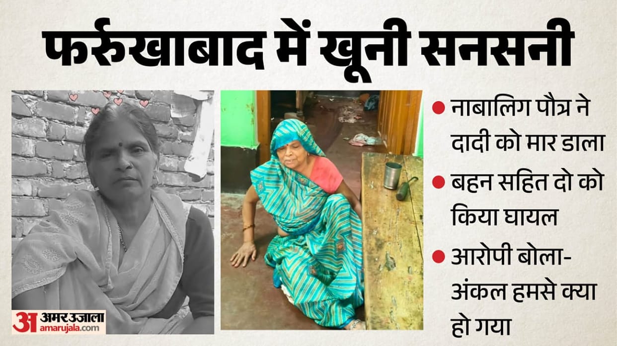 Farrukhabad murder Minor grandson kills grandmother two  injured He said Uncle I dont know what I done