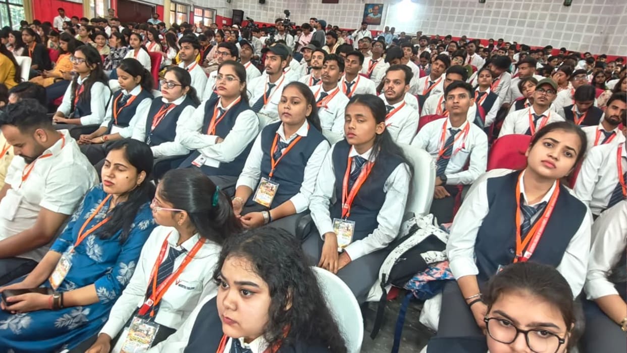 BJP National President Nitin Navin interact with Gen Z at Kashi Vidyapith Varanasi