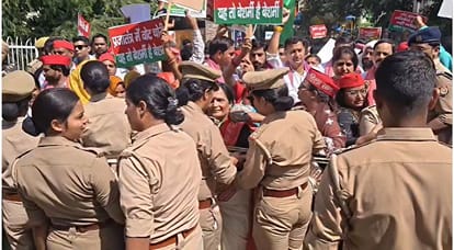 Uproar in Agra as Police Stop ‘Save Constitution March SP Workers Detained