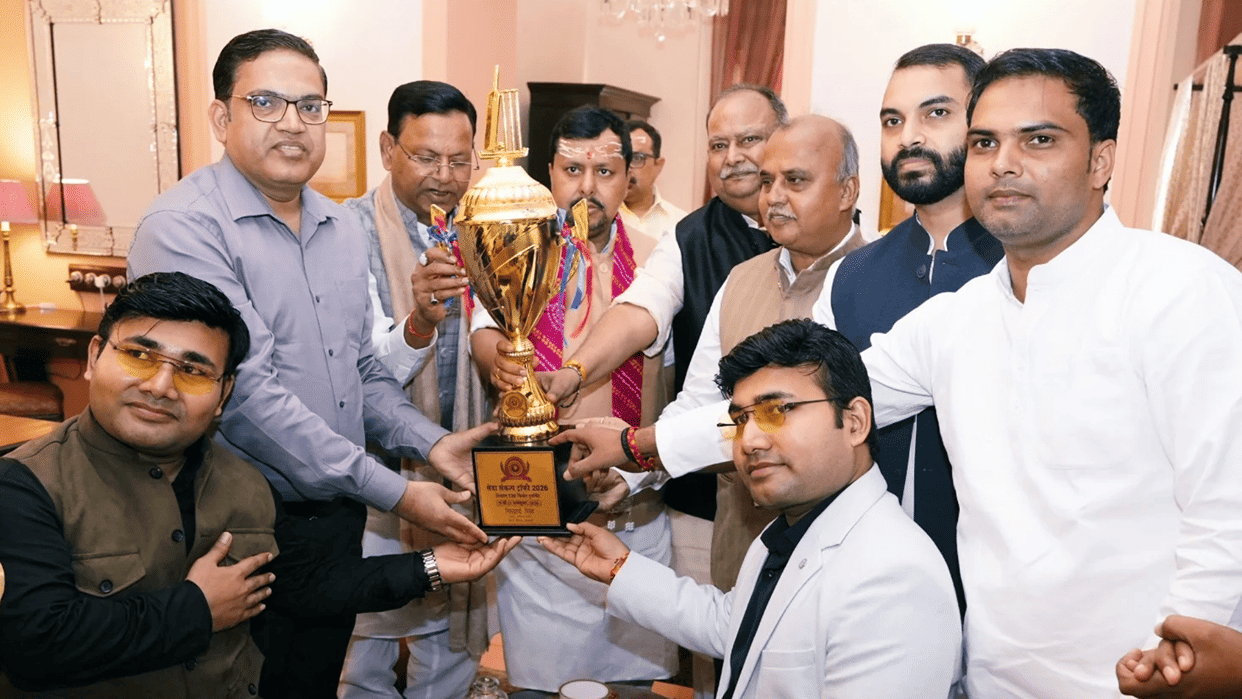Nitin Navin unveils the Seva Sankalp Trophy in Varanasi differently abled cricketers to get a platform