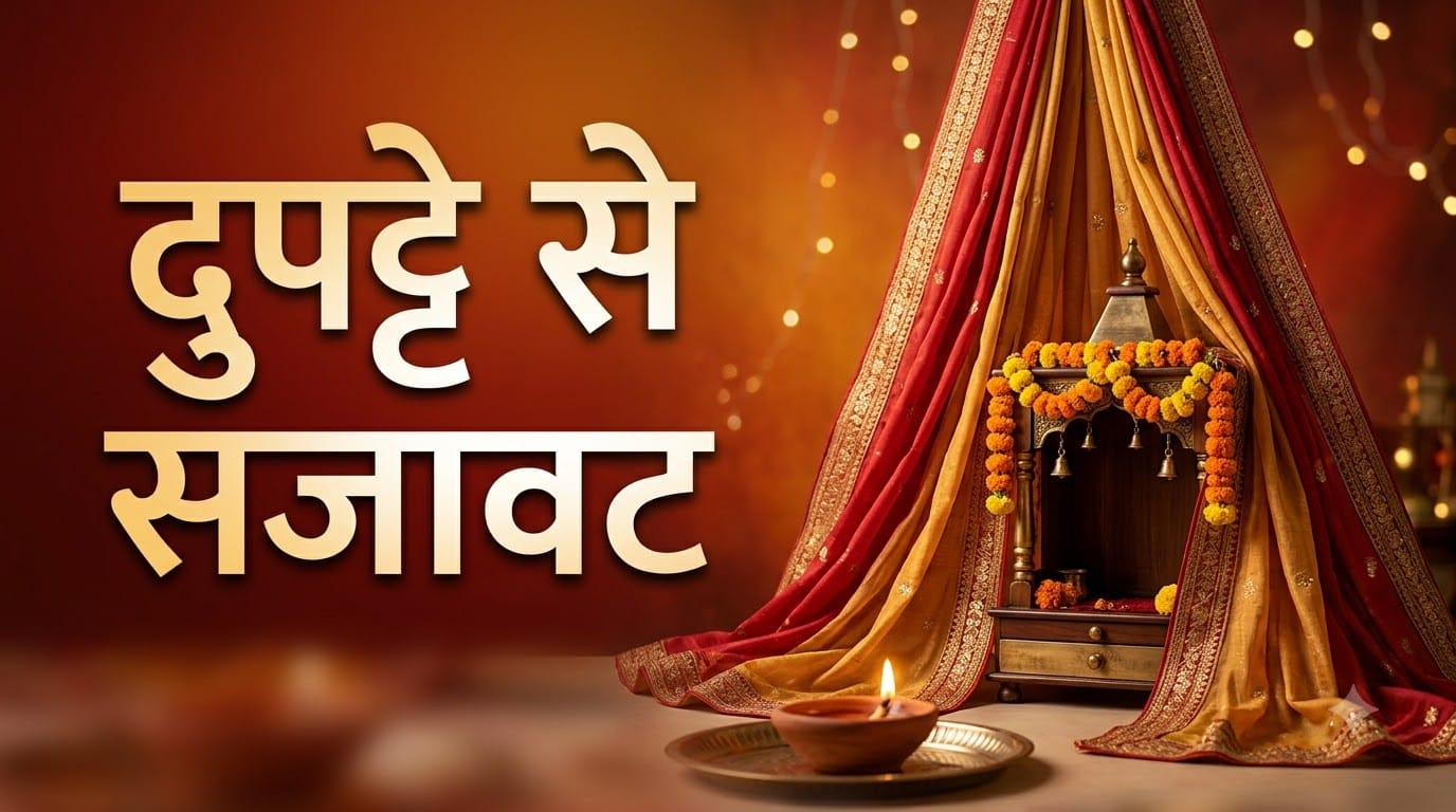 Navratri Temple Decoration Ideas Using Simple Household Items