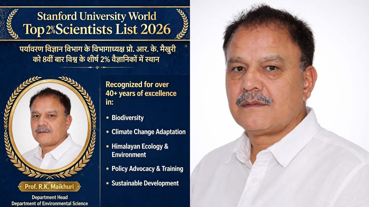 HNB garhwal University professor RK maikhuri named among stanford university top 2% scientists worldwide