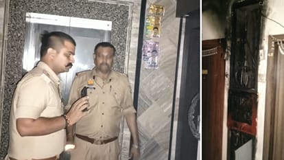 रामकटोरा रोड स्थित विराट कॉम्प्लेक्स में पहुंची पुलिस।