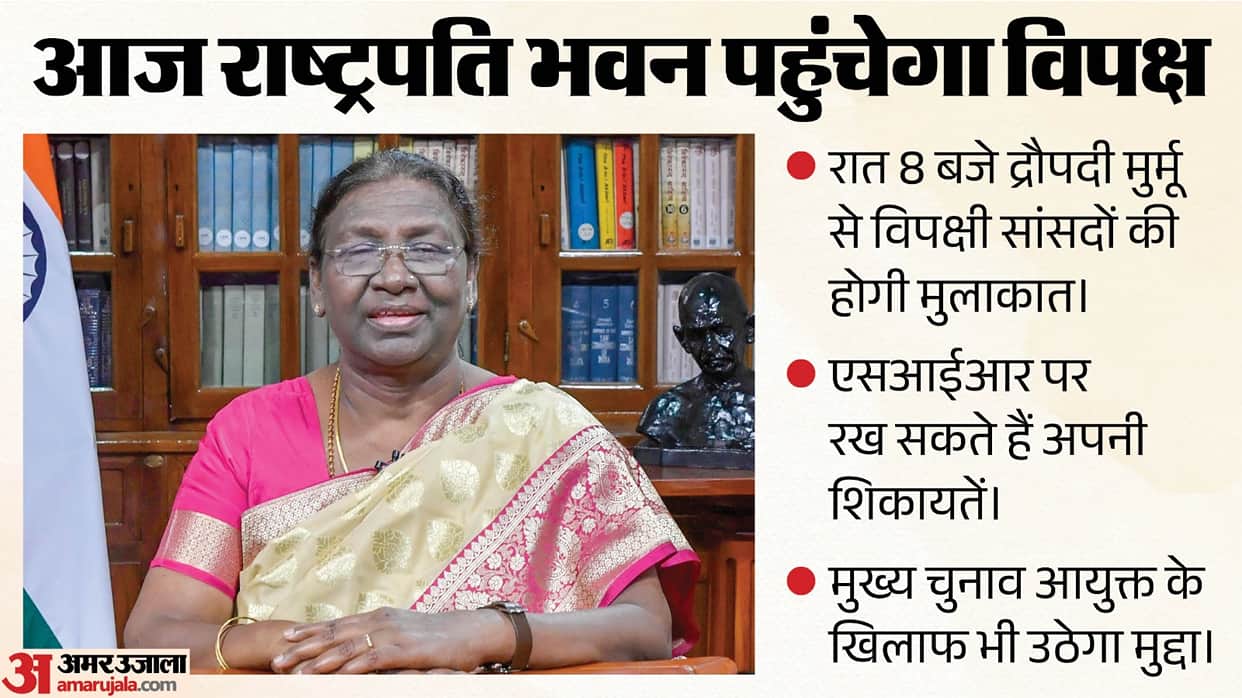 president  Droupadi Murmu gives 8 pm appointment to india bloc mps sir row