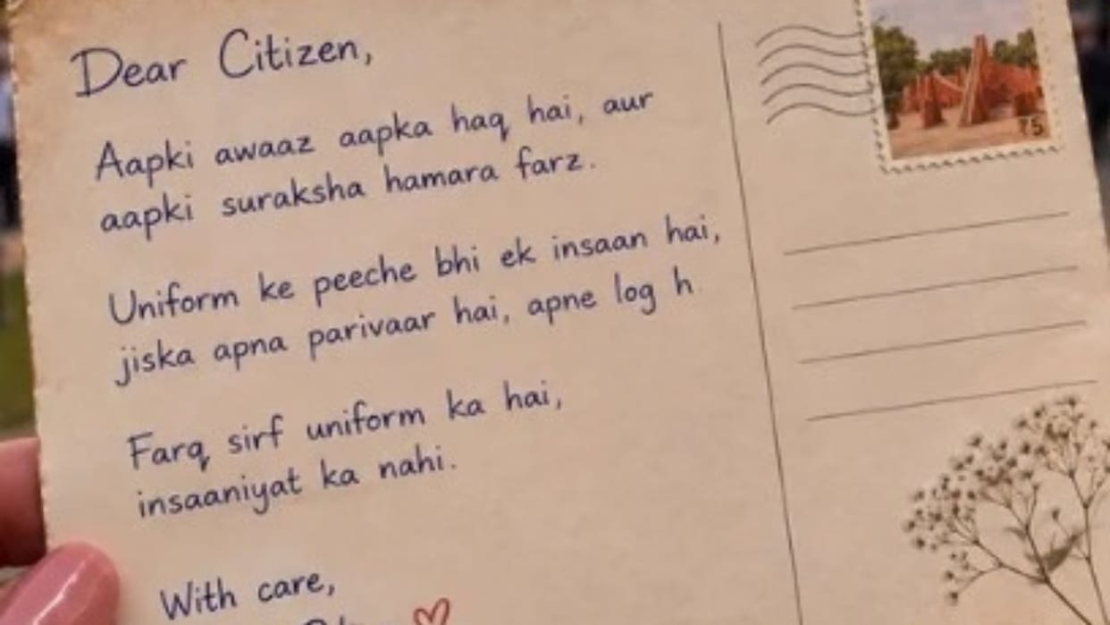Delhi Police emotional letter only difference is uniform not our humanity your safety is our duty