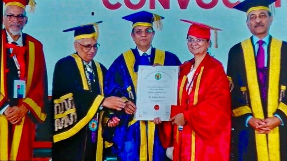 National honor for PGI Dr. Kusum Sharma