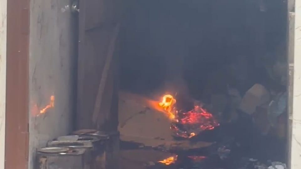 Massive fire breaks out at napkin factory in Agra