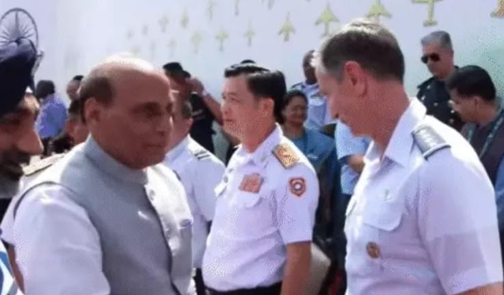Fighter jets roar at Jodhpur Airbase Rajnath Singh witnesses the Indian Air Force's might news in hindi