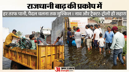 लखनऊ में बाढ़।