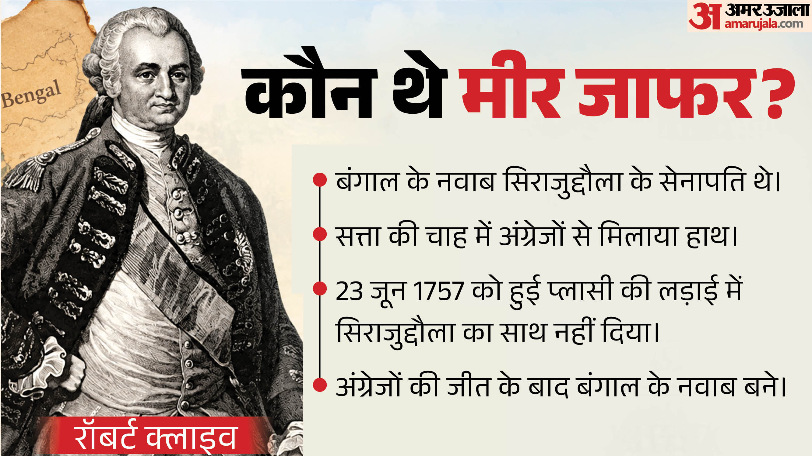 मीर जाफर ने कैसे दिया था रॉबर्ट क्लाइव का साथ?