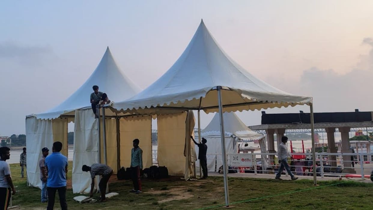 Air show in Varanasi Separate routes for 5,600 guests and temporary ATC tower at Namo Ghat