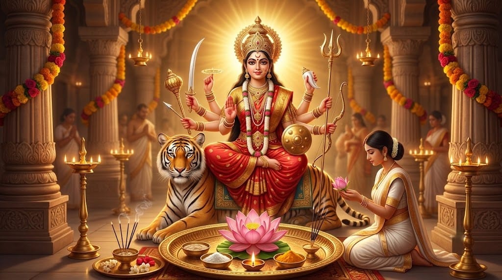 Shardiya Navratri 2026 Which Flowers Should You Offer to the 9 Forms of Maa Durga?