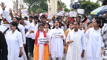 युवा परिषद ने निकाला न्याय मार्च।