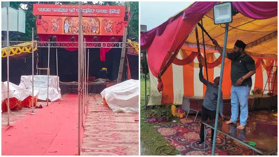 Rain in Chandigarh adds to the worries of Ramlila committees