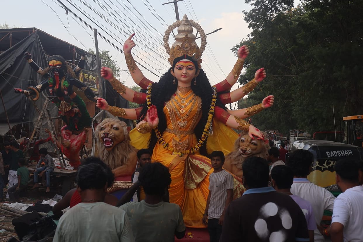Indore: Ghatsthapana performed in homes across Indore; crowds of devotees thronged Goddess temples.