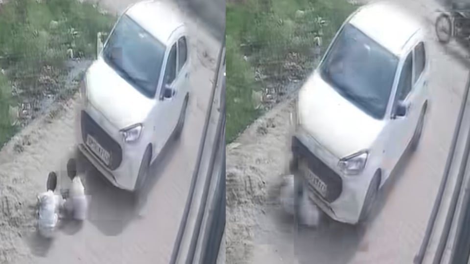 मेरठ: बेकाबू कार ने दो बच्चों को रौंदा, नीचे फंसने के बाद भी चालक ने 10 मीटर तक घसीटा, आरोपी फरार
