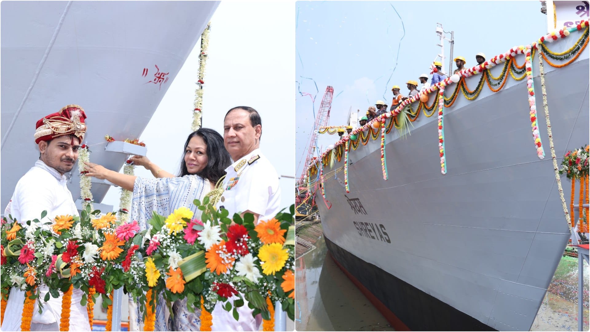 Launch of Navy's modern patrol vessel ‘Shreyas’; will enhance maritime security and surveillance capabilities.