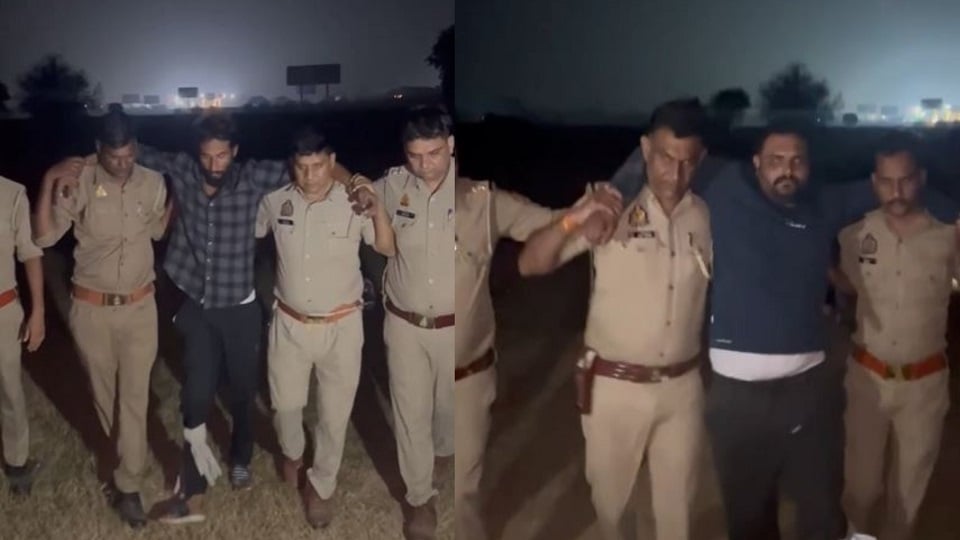 मथुरा में सुबह-सुबह मुठभेड़: दो बदमाशों के पैर में लगी गोली, अपहरण के बाद युवक की हत्या में थे वांछित