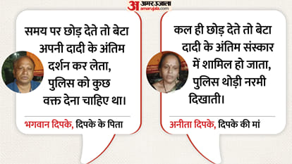 दिपके के माता-पिता ने दिल्ली पुलिस पर लगाए आरोप