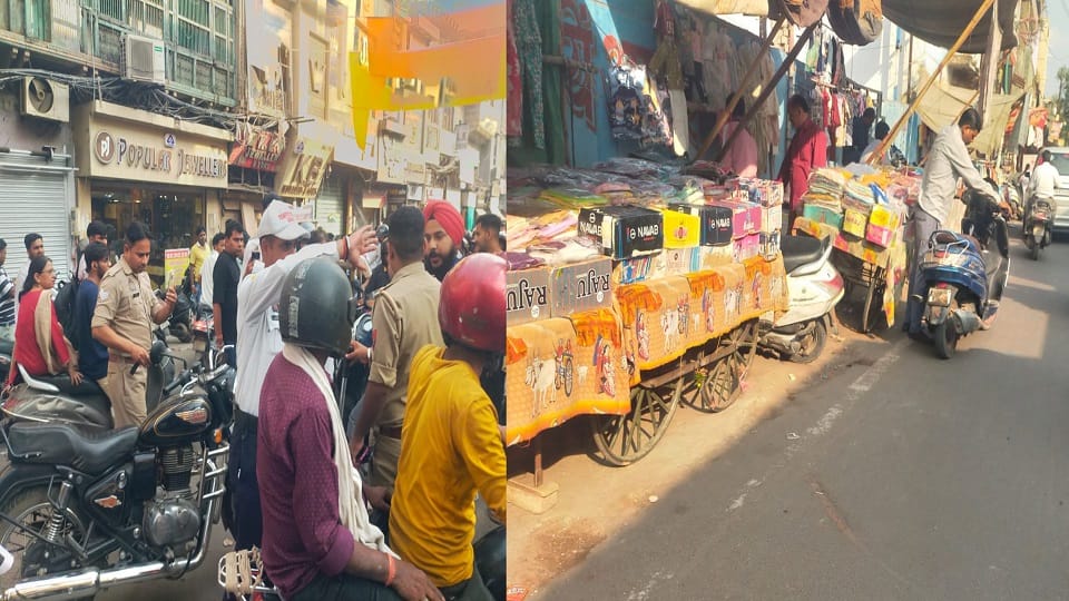 Agra Traffic: Encroachments Shrink Roads, Festive Shoppers Struggle Amid Traffic Jams
