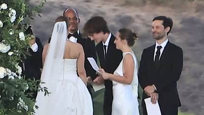 Tobey Maguire Officiated His Ex Wife's Jennifer Meyer Wedding Photos Viral