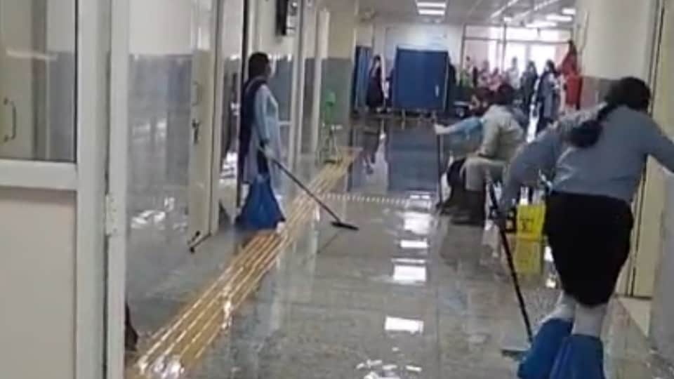State of Panchkula Civil Hospital Sewage water floods newly constructed Mother and Child Health Wing