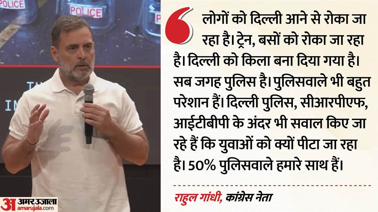 Rahul Gandhi Chalo Delhi Call Alleges Restrictions on Supporters Delhi Turns into Fortress Vote Chori Protest