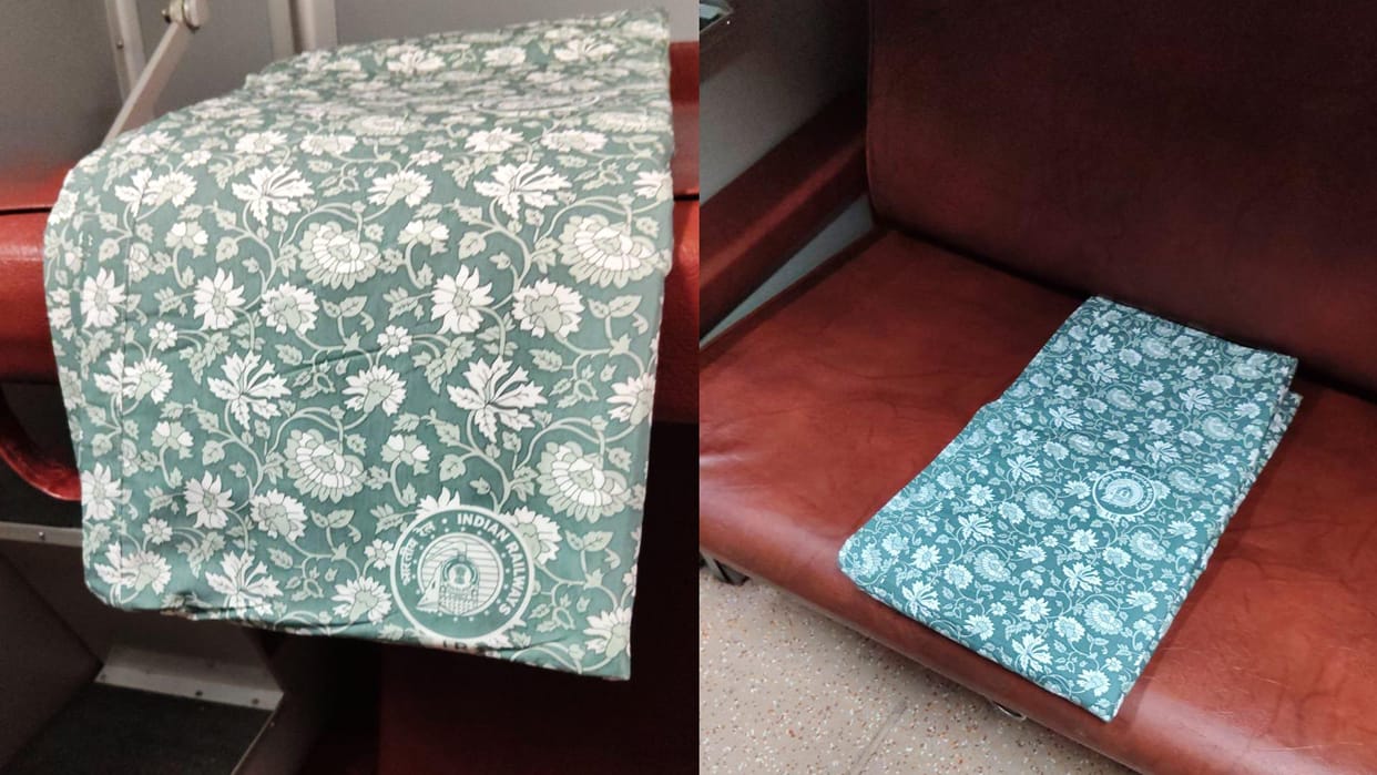Railways Introduces Floral Comforters in Rajdhani Express First AC