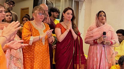 Shardiya Navratri 2026: Tamannaah Bhatia hosts Mata Ki Chowki at Home grooves with mrunal thakur On Bhajan