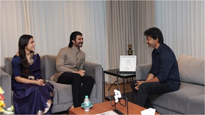 Vijay Deverakonda and Rashmika Mandanna Met chief minister of Tamil Nadu Thalapathy Vijay shares photos