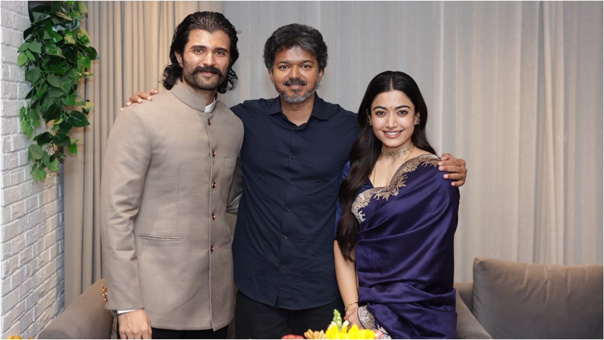 Vijay Deverakonda and Rashmika Mandanna Met chief minister of Tamil Nadu Thalapathy Vijay shares photos