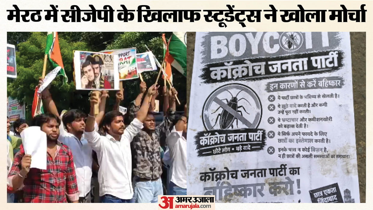 NAS and Meerut College Students Protest Against CJP in Meerut, Raise Slogans in Support of Delhi Police