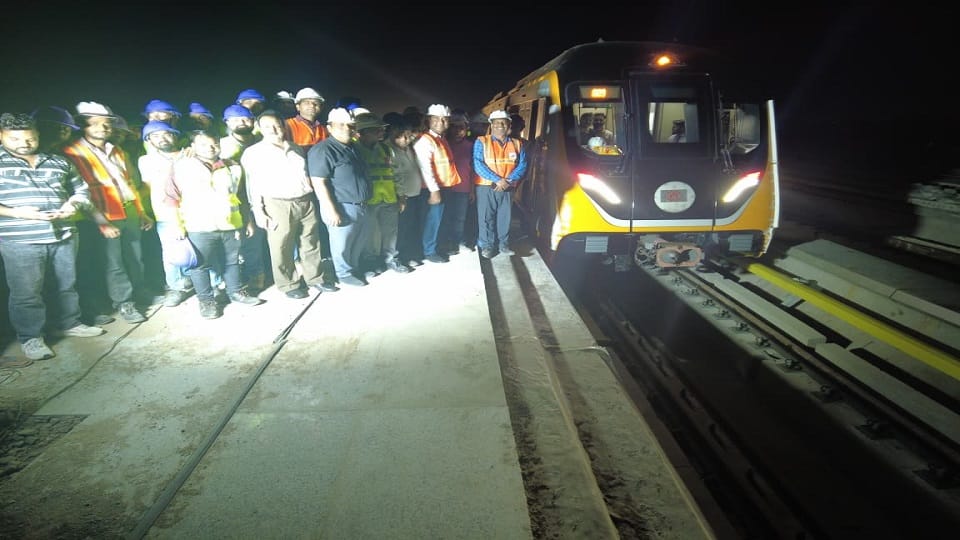 Metro ran up to Sadar Bazar for first time on second corridor in agra